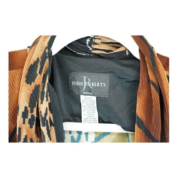 John Roberts Woman Jacket Open Cardigan Stretch Leopard Pattern Patched Size 24W - Picture 7 of 7